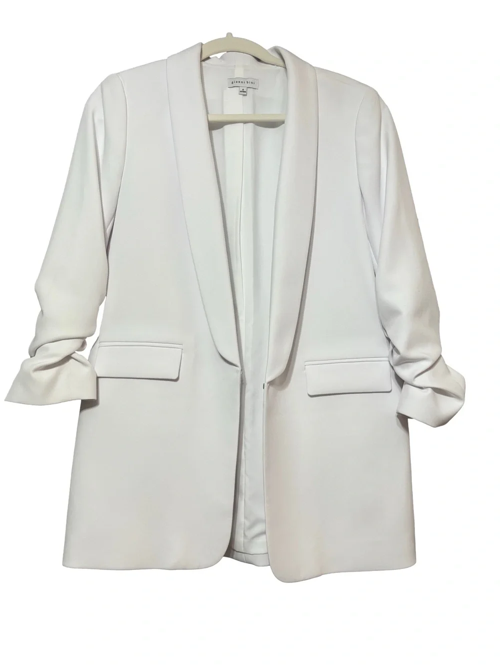 Gianni Bini White Shawl Collar Blazer